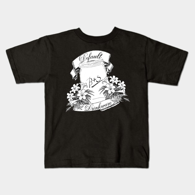 Default Drinkware Kids T-Shirt by Booze + Spirits Podcast